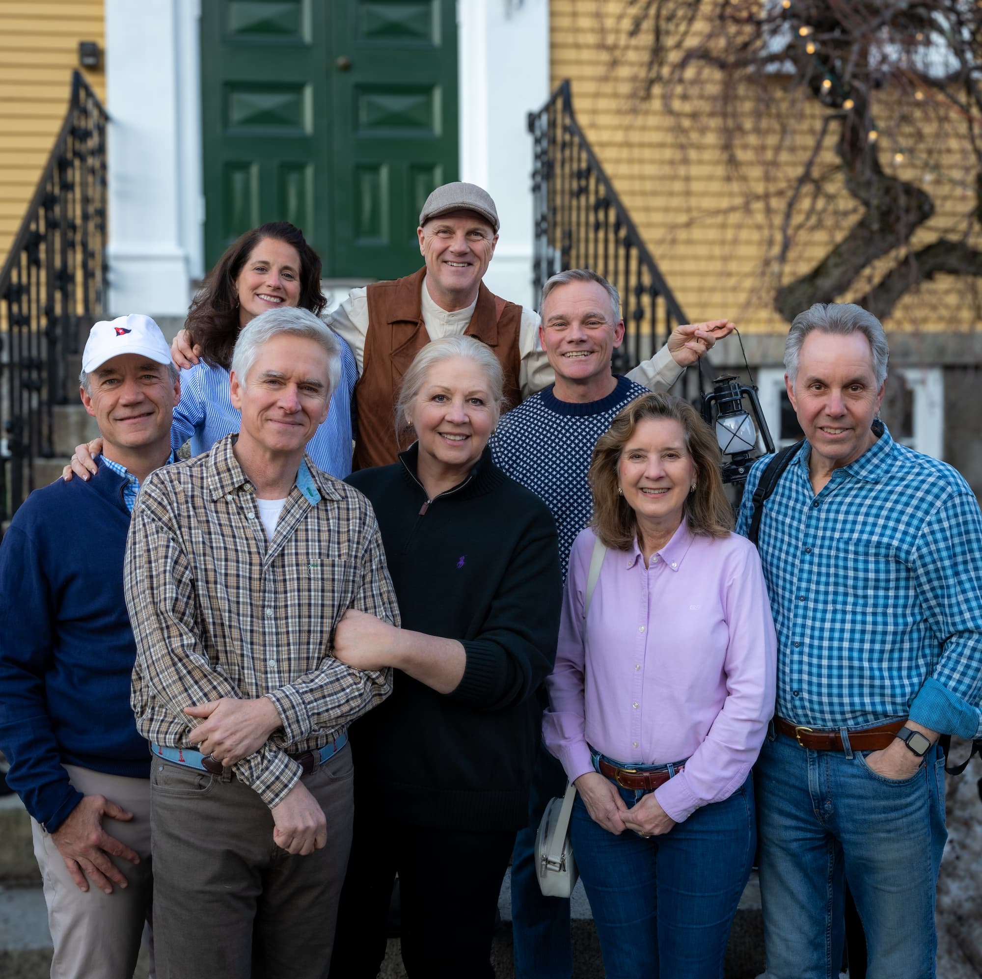 Private tour group with By Lantern Tours guide in historic Marblehead